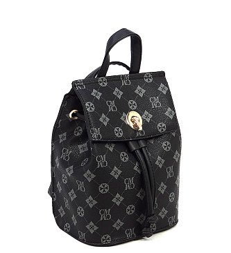 CM Monogram Convertible Drawstring Backpack Satchel