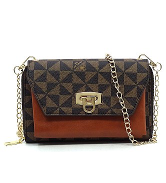 Monogram Zip Around Crossbody Clutch Wallet