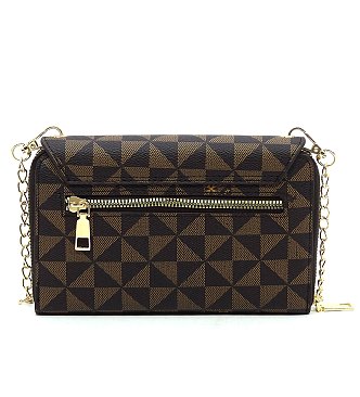 Monogram Zip Around Crossbody Clutch Wallet