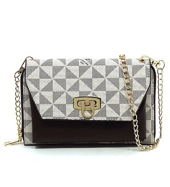 Zip Around Monogrammed Cross Body Clutch Wallet