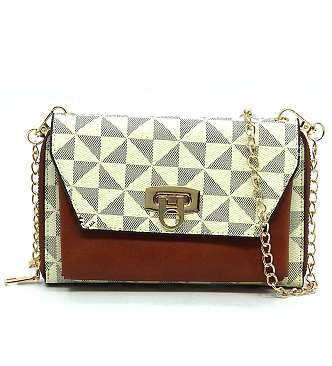 Zip Around Monogrammed Cross Body Clutch Wallet