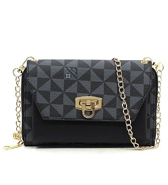 Monogram Zip Around Crossbody Clutch Wallet