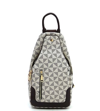 Stylish Monogram Sling Backpack