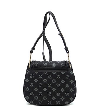CM Monogram Tassel Saddle Crossbody Bag