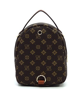 Monogrammed Convertible Backpack Satchel