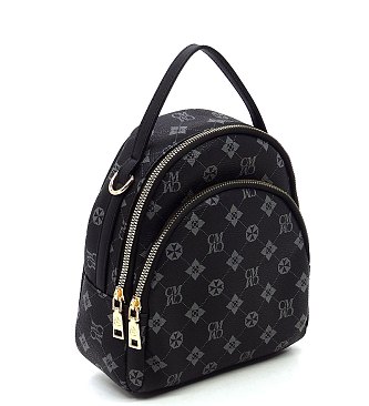 Monogrammed Convertible Backpack Satchel