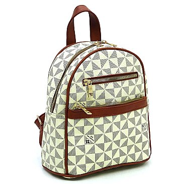 Classic Triangle Checkered Backpack