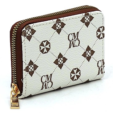 Classic Monogrammed Accordion Card Holder Wallet