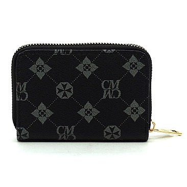 Classic Monogrammed Accordion Card Holder Wallet