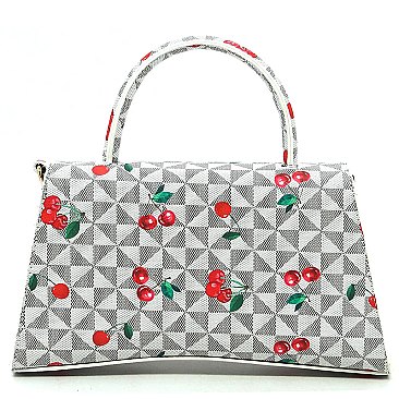 Monogram Cherry Printed Satchel