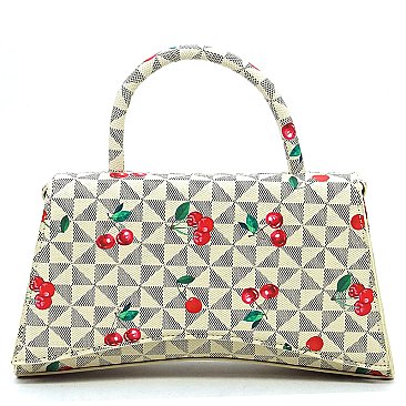 Monogram Cherry Printed Satchel