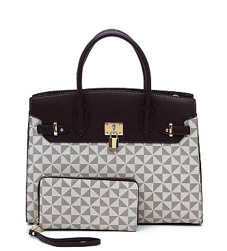 PM Monogram Pad-lock 2-in-1 Satchel Set