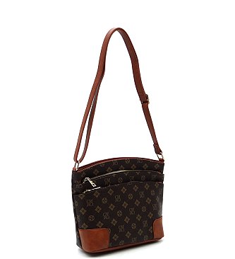 Monogram Multi-Compartment Pocket Crossbody Bag