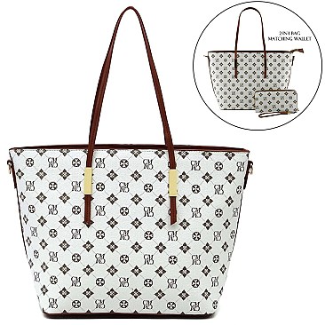 2-in-1 Monogram Shopper Set