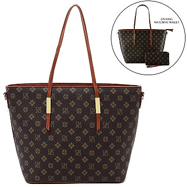 2-in-1 Monogram Shopper Set