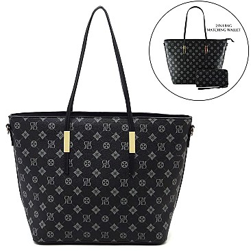 2-in-1 Monogram Shopper Set