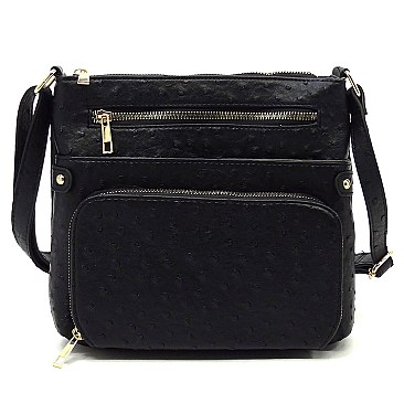 Ostrich Crossbody / Messenger Bag