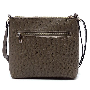 Ostrich Crossbody / Messenger Bag