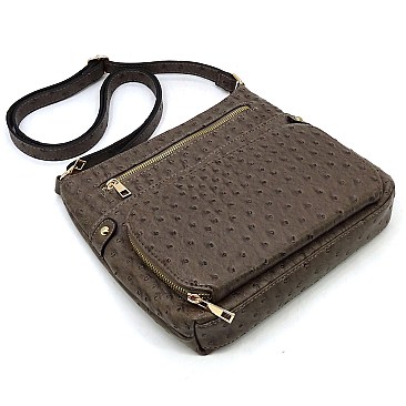 Ostrich Crossbody / Messenger Bag