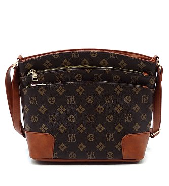 Monogram Multi-Compartment Pocket Crossbody Bag