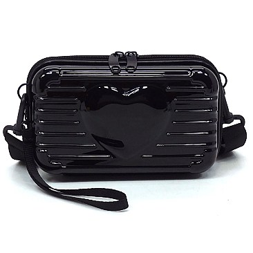 Fashion ABS Plastic Heart Mini Crossbody Bag