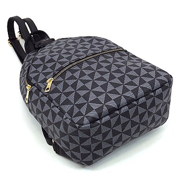 Trianagle Checkered Monogram Sling Backpack