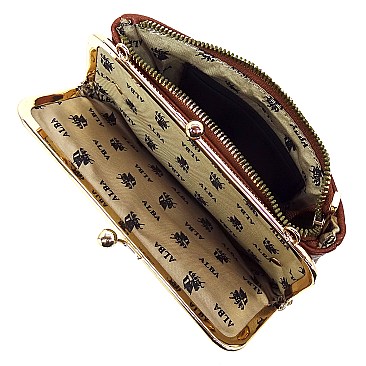 Fashion Kiss Lock Crossbody Bag