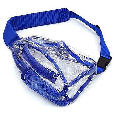 Trendy  Visible Clear MULTI COMPARTMENT SLING BACKPACK