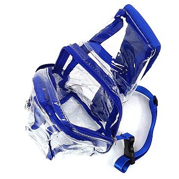 Trendy  Visible Clear MULTI COMPARTMENT SLING BACKPACK