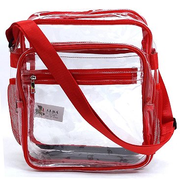 Trendy  Visible Clear MULTI COMPARTMENT Crossbody Bag