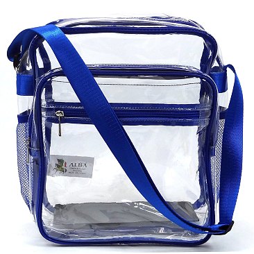 Trendy  Visible Clear MULTI COMPARTMENT Crossbody Bag