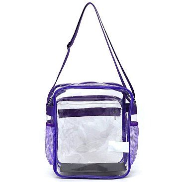 Trendy  Visible Clear MULTI COMPARTMENT Crossbody Bag