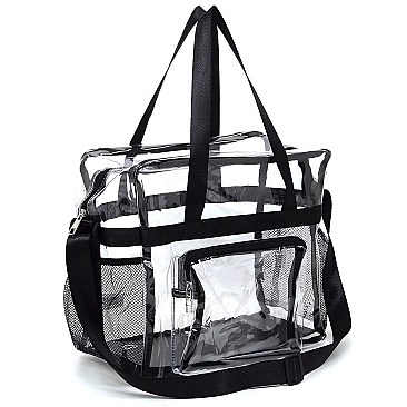 Trendy  Visible Clear MULTI COMPARTMENT TOTE Bag