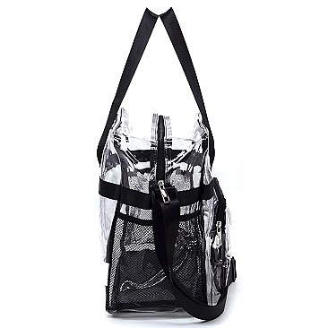 Trendy  Visible Clear MULTI COMPARTMENT TOTE Bag