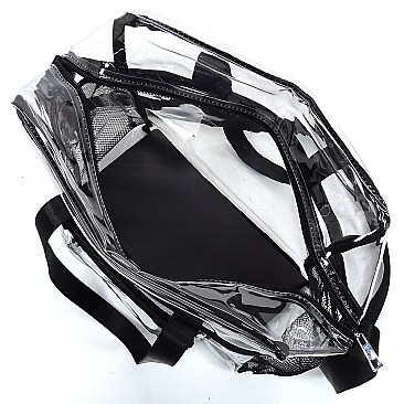 Trendy  Visible Clear MULTI COMPARTMENT TOTE Bag