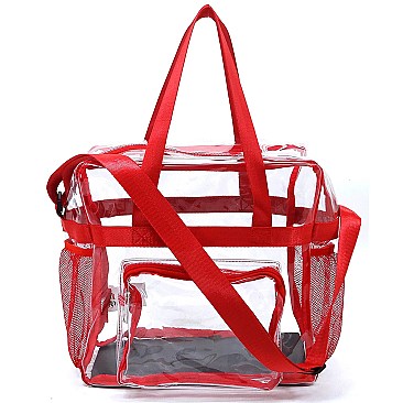 Trendy  Visible Clear MULTI COMPARTMENT TOTE Bag