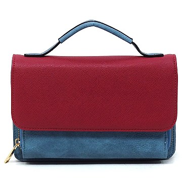 TRENDY Colorblock Mini Crossbody Purse