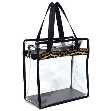Fashion See Thru Transparent Tote Satchel