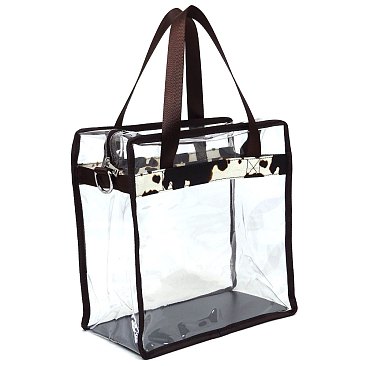 Fashion See Thru Transparent Tote Satchel