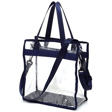 Fashion See Thru Transparent Tote Satchel