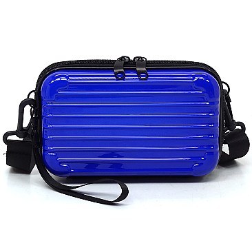 Fashion ABS Plastic Stripe Mini Crossbody Bag