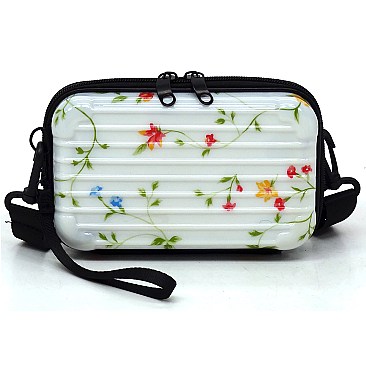 Fashion ABS Plastic Stripe Mini Crossbody Bag