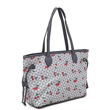 Monogram Cherry Print 3-in-1 Shopper