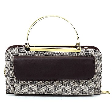 PM Monogram Round Top Handle Crossbody Bag Clutch Wallet