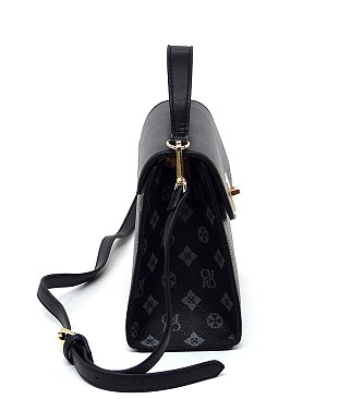 CM Monogram Twist Lock Flap Satchel