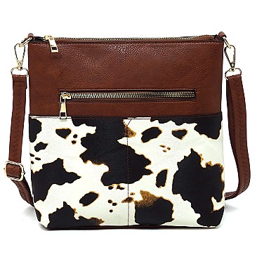 Fashion Animal Print Pocket Crossbody Bag