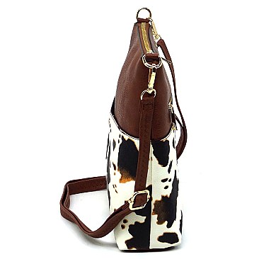 Fashion Animal Print Pocket Crossbody Bag