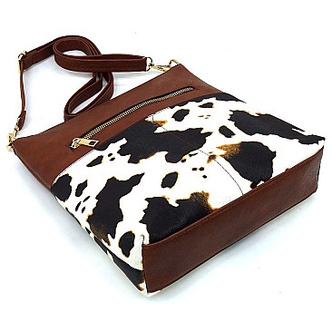 Fashion Animal Print Pocket Crossbody Bag