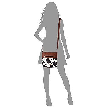 Fashion Animal Print Pocket Crossbody Bag