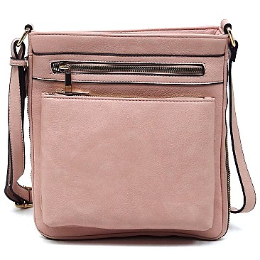 Fashion Crossbody Bag with Zipper Around Extention